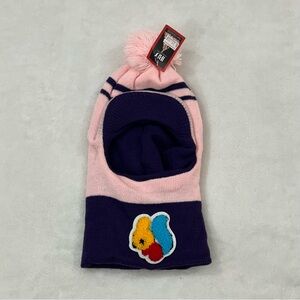 Iris Winter Collection Pink & Purple Women’s Balaclava Beanie Hat Cap With Bill